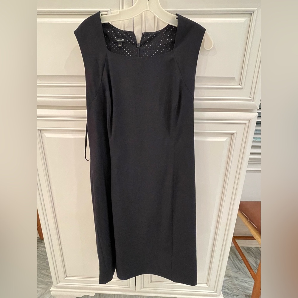 NWT Talbots Navy Sheath Dress || Size 14